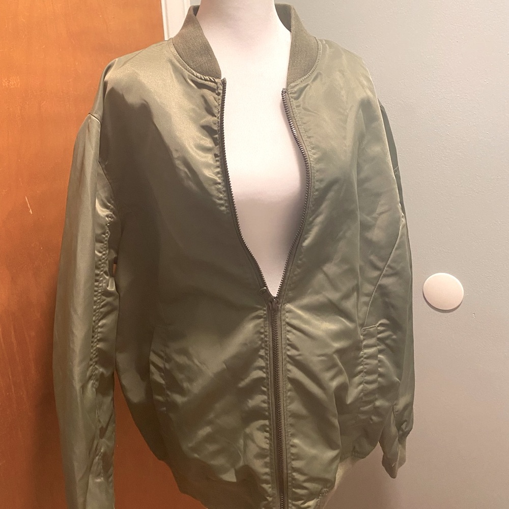 Structure Collection Green Bomber Jacket